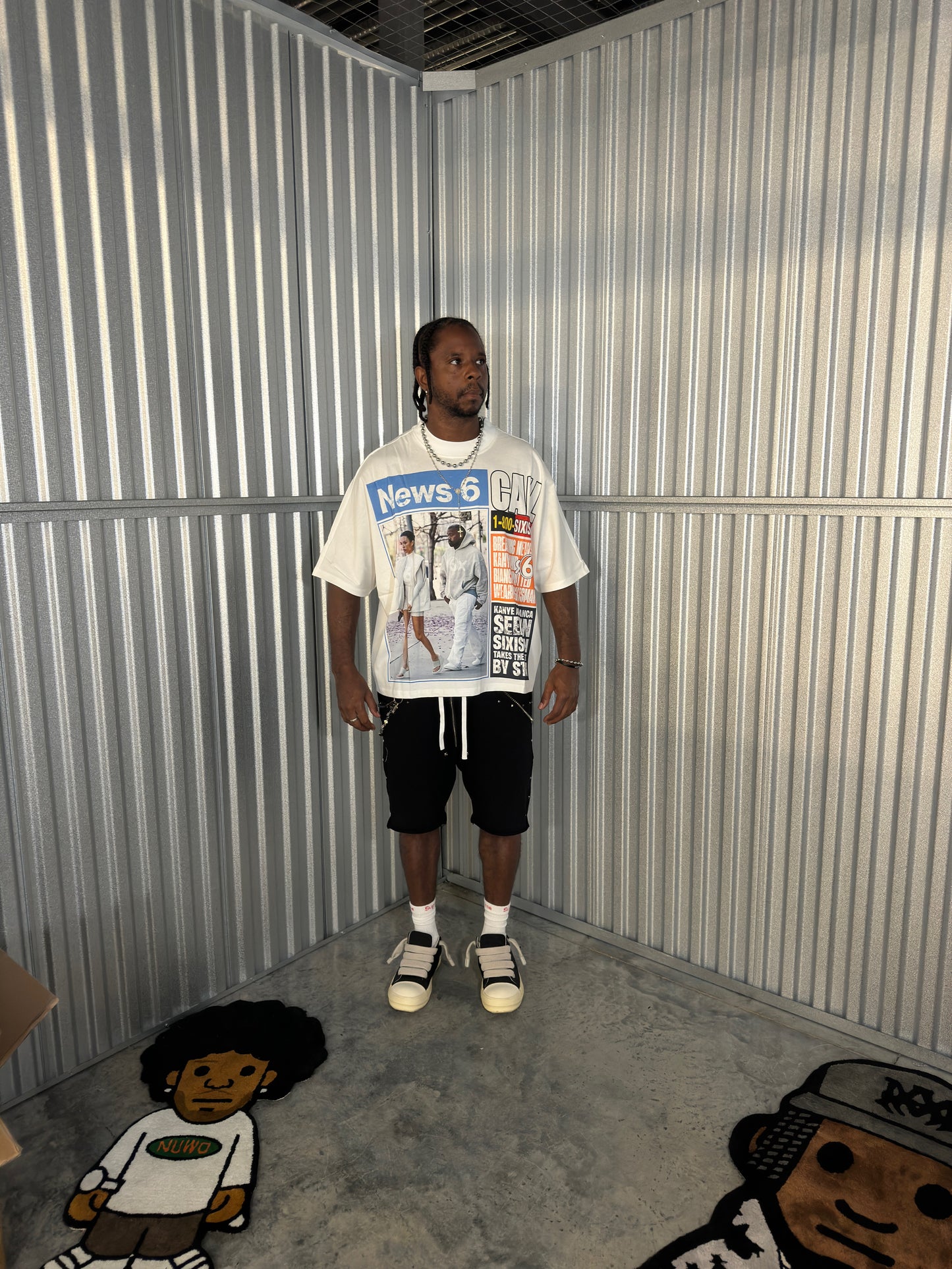 Kanye x Bianca white T-shirt Get after back to school Sale