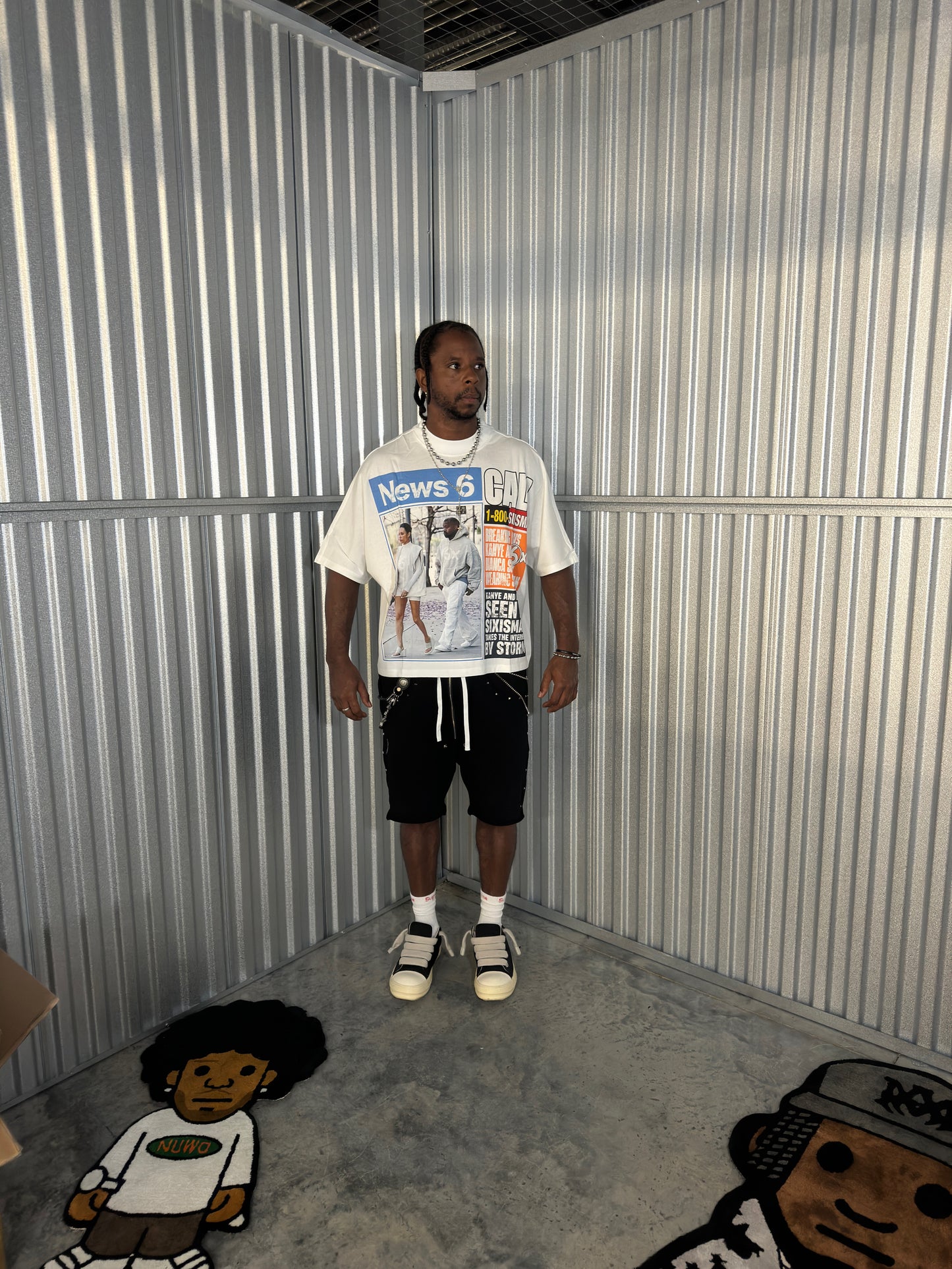 Kanye x Bianca white T-shirt Get after back to school Sale