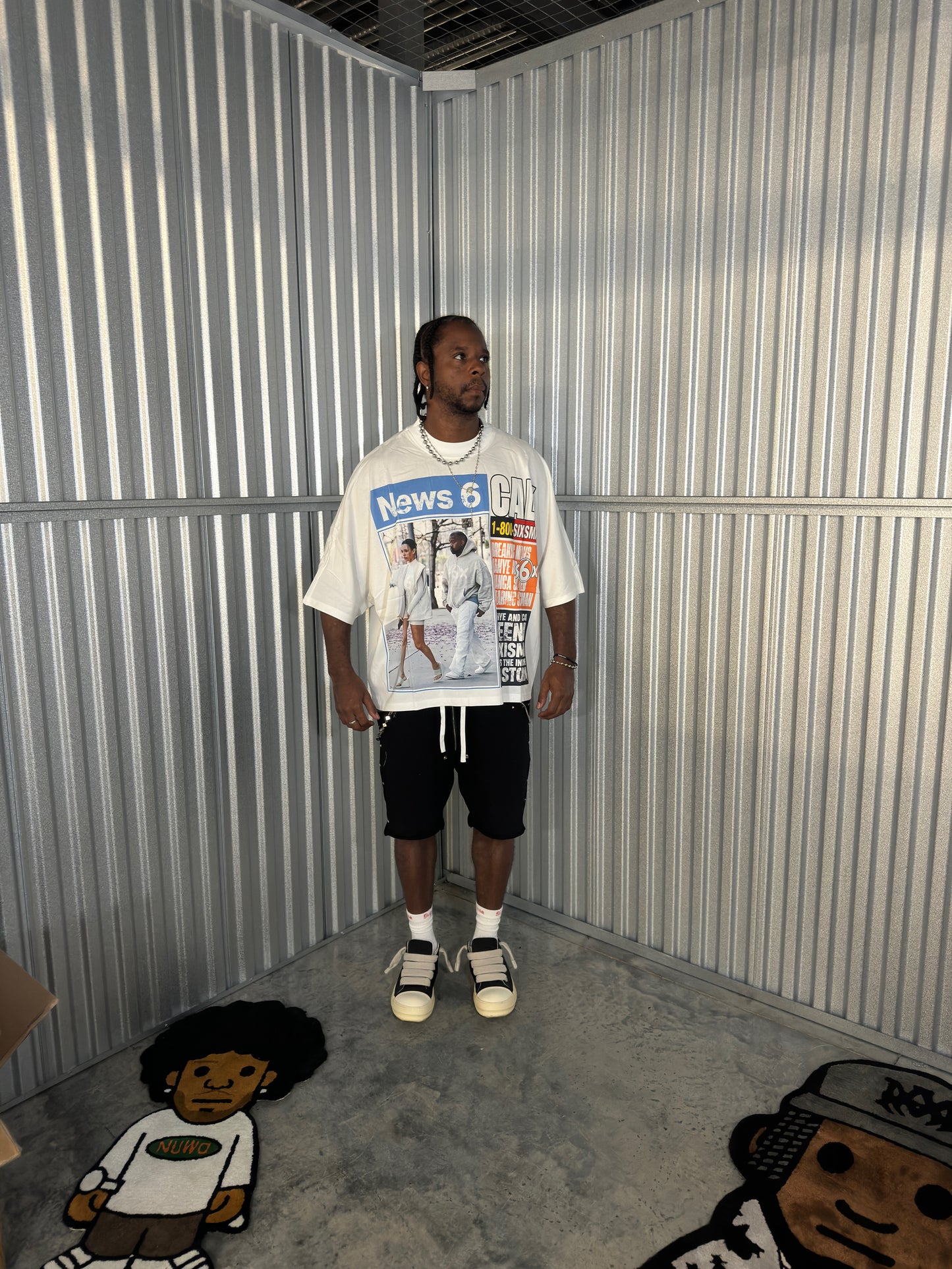Kanye x Bianca white T-shirt Get after back to school Sale