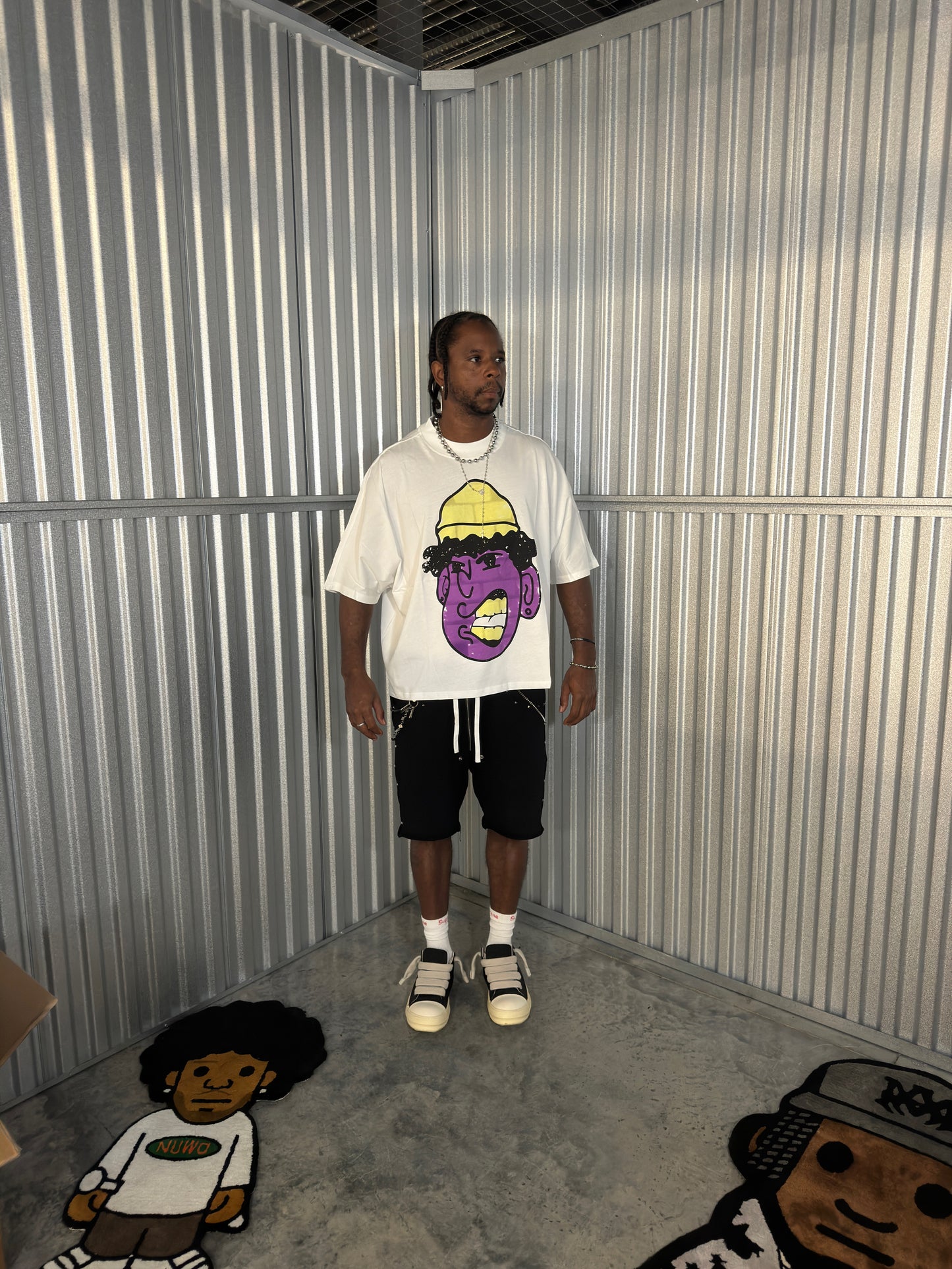 Gold Grillz Guzman white T-shirt after back to school Sale