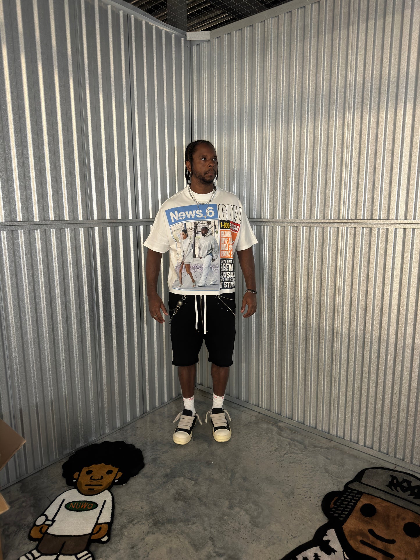 Kanye x Bianca white T-shirt Get after back to school Sale